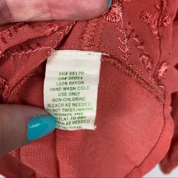 Staring At Stars (Anthropologie) Sheer Button Top - Picture 5 of 6